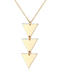 Collar De Cadena Triángulo De Metal Triángulo