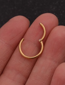 Fashion Gold Color Coloren Stainless Steel Open Ring Round Nose Ring (1 Price)