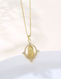 Collar De La Virgen María Con Diamantes De Titanio
