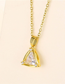 Collar Triangular De Diamantes De Titanio