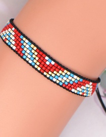 Fashion Color Mixing Rice Beads Hand-woven Geometric Beaded Bracelet