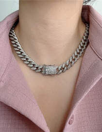 Collar Grueso De Perlas Con Diamantes