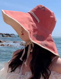 Sombrero Para El Sol De Doble Cara Con Estampado De Mariposa Y Borde Grande