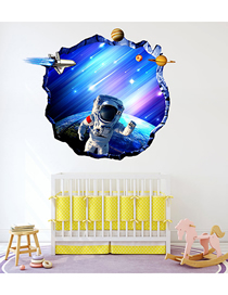 Vinilo Decorativo Astronauta Planeta Estrellado