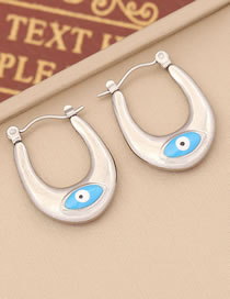 Fashion 7# Titanium Steel Drip Eye Earrings