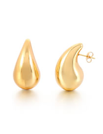 Fashion Gold Titanium Steel Drop Earrings