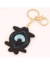 Lariat Black Eye Shape Decorated Simple Design Alloy Fashion Keychain