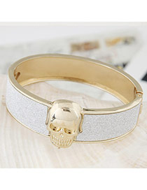 Exquisite Gold Color Skull Decorated Simple Design  Alloy Fashion Bangles